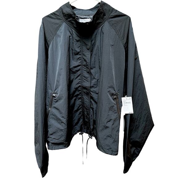 NWT Good American Black Shine Track Jacket Size 7 4XL Retail $89 - Picture 6 of 9